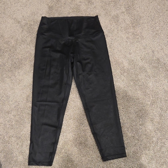 aerie Pants - Aerie OFFLINE Black Glossy Leggings